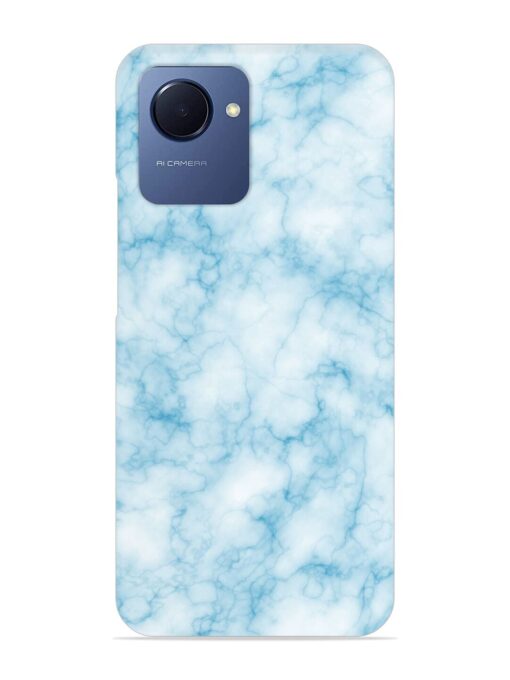 Blue White Natural Marble Snap Case for Realme Narzo 50I Prime Zapvi