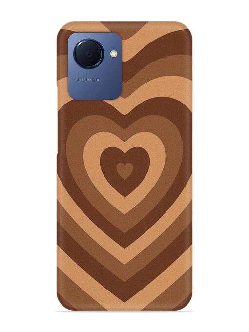 Brown Heart Snap Case for Realme Narzo 50I Prime Zapvi