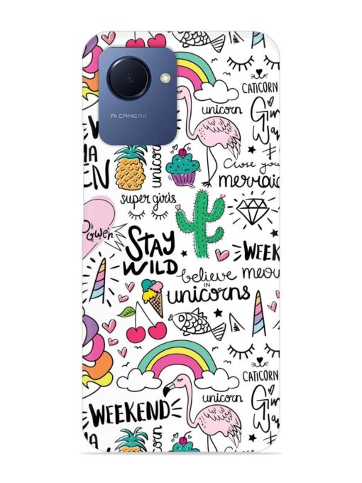 Unicorn Ice Cream Snap Case for Realme Narzo 50I Prime Zapvi