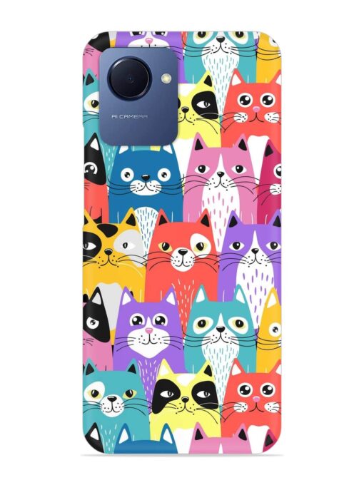 Funny Cartoon Cats Snap Case for Realme Narzo 50I Prime Zapvi