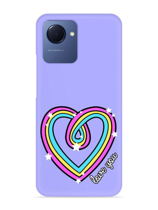 Colorful Rainbow Heart Snap Case for Realme Narzo 50I Prime Zapvi