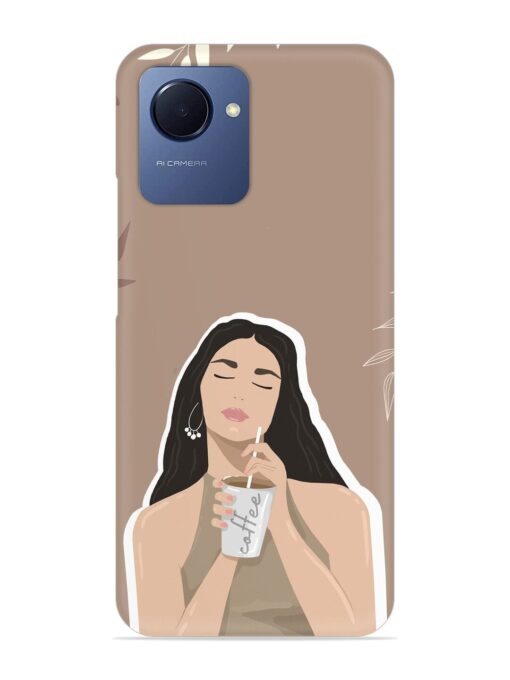 Girl With Coffee Snap Case for Realme Narzo 50I Prime Zapvi