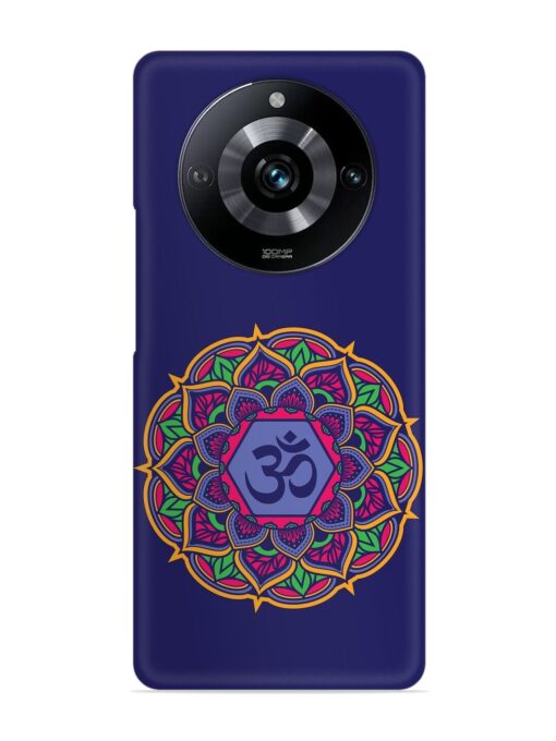 Om Mandala Art Blue Snap Case for Realme Narzo 60 Pro (5G) Zapvi