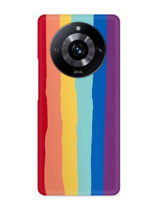 Rainbow Genuine Liquid Snap Case for Realme Narzo 60 Pro (5G) Zapvi