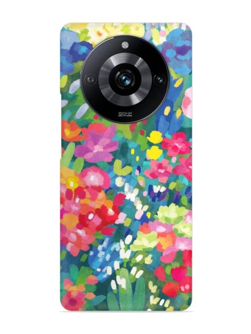 Watercolor Flower Art Snap Case for Realme Narzo 60 Pro (5G) Zapvi