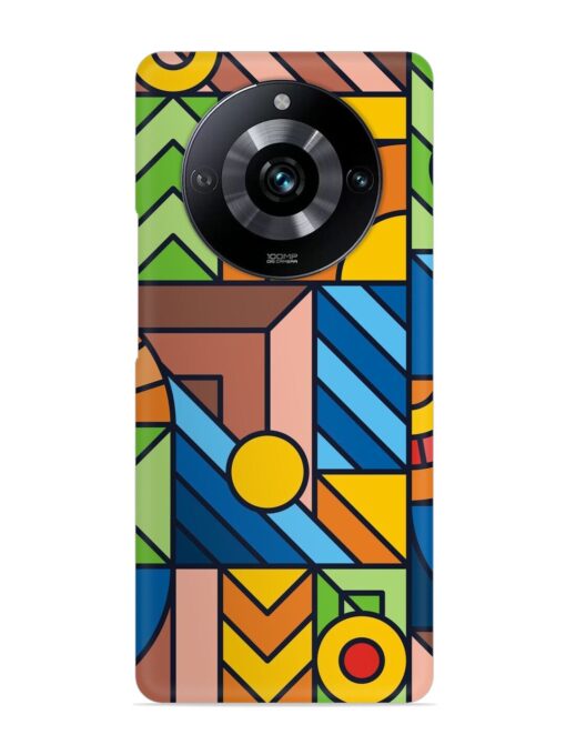 Colorful Geometric Snap Case for Realme Narzo 60 Pro (5G) Zapvi