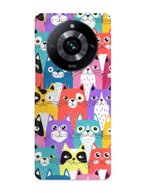 Funny Cartoon Cats Snap Case for Realme Narzo 60 Pro (5G) Zapvi