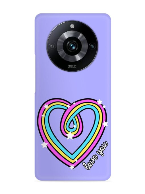 Colorful Rainbow Heart Snap Case for Realme Narzo 60 Pro (5G) Zapvi