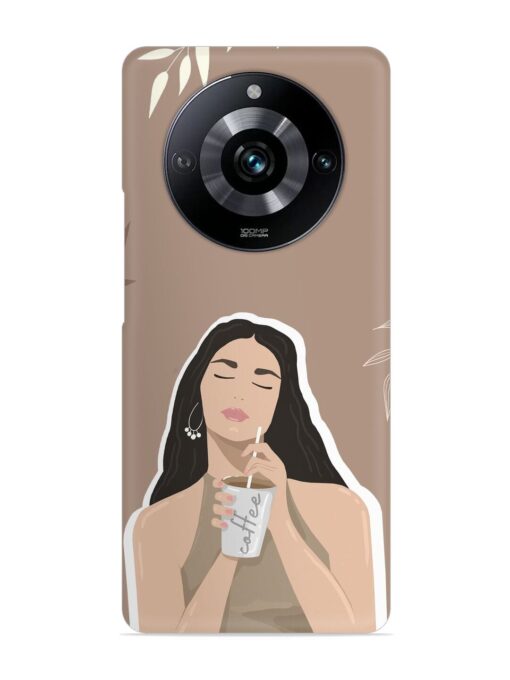 Girl With Coffee Snap Case for Realme Narzo 60 Pro (5G) Zapvi