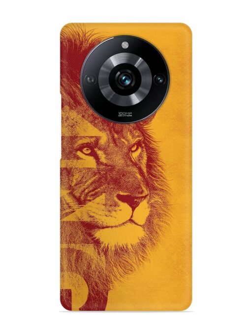 Gold Lion Crown Art Snap Case for Realme Narzo 60 Pro (5G) Zapvi