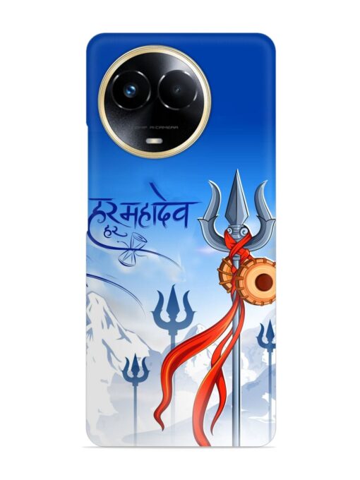 Har Har Mahadev Trishul Snap Case for Realme Narzo 60X (5G) Zapvi