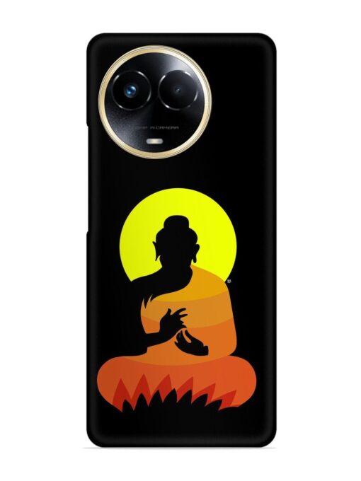 Buddha Art Black Snap Case for Realme Narzo 60X (5G) Zapvi