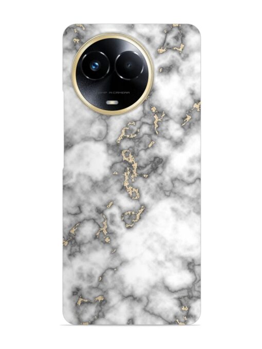 Gray And Gold Marble Snap Case for Realme Narzo 60X (5G) Zapvi