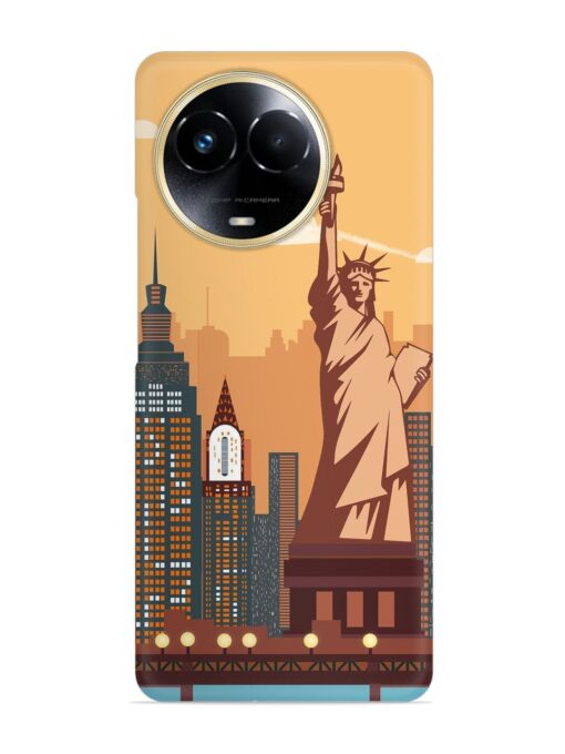 New York Statue Of Liberty Architectural Scenery Snap Case for Realme Narzo 60X (5G) Zapvi