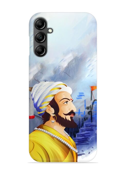 Shivaji Maharaj Color Paint Art Snap Case for Samsung Galaxy A34 (5G) Zapvi