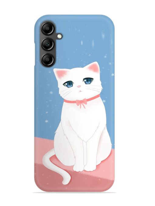 Cute White Cat Snap Case for Samsung Galaxy A34 (5G) Zapvi