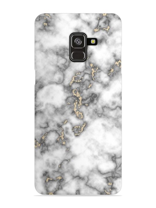 Gray And Gold Marble Snap Case for Samsung Galaxy A8 Plus Zapvi