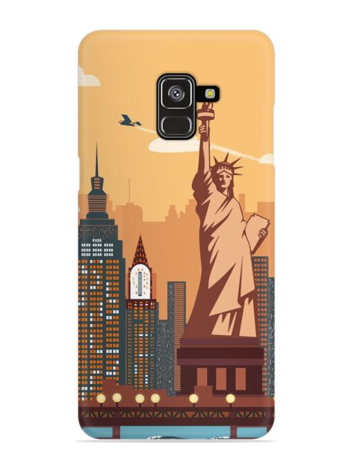 New York Statue Of Liberty Architectural Scenery Snap Case for Samsung Galaxy A8 Plus Zapvi