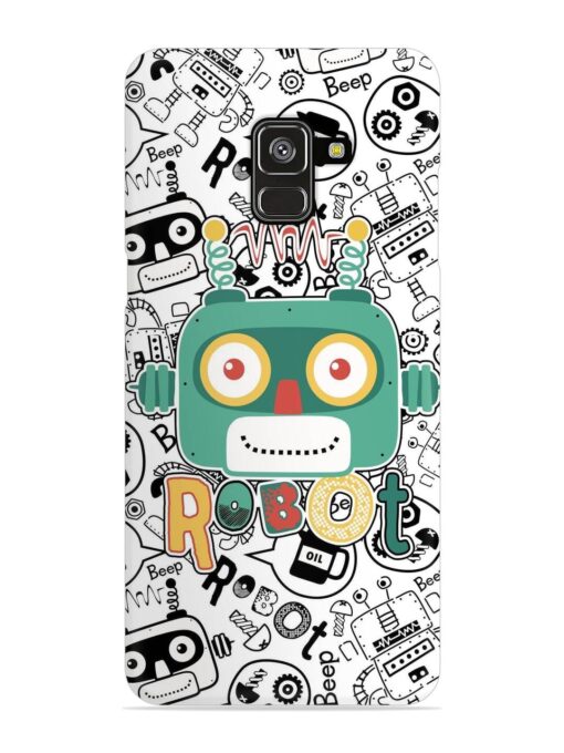 Robot Modern Seamless Pattern Snap Case for Samsung Galaxy A8 Plus Zapvi