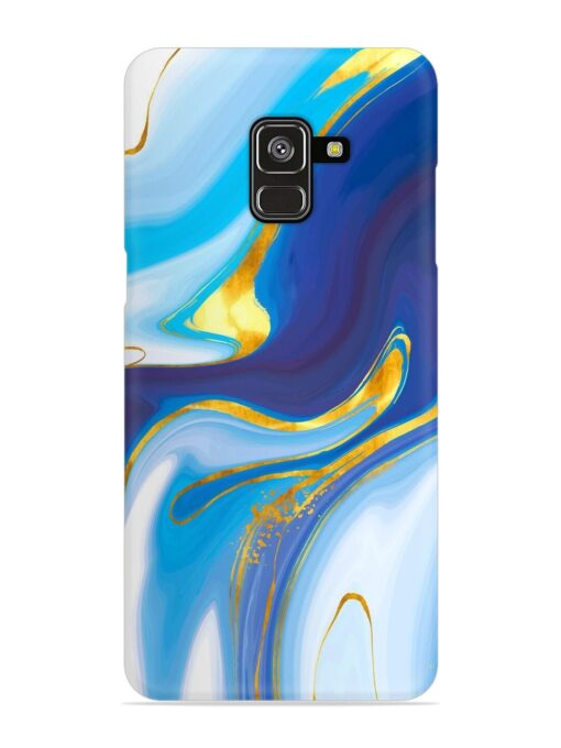 Watercolor Background With Golden Foil Snap Case for Samsung Galaxy A8 Plus Zapvi