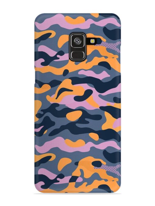 Camouflage Army Military English Orange Art Snap Case for Samsung Galaxy A8 Plus Zapvi