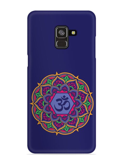 Om Mandala Art Blue Snap Case for Samsung Galaxy A8 Plus Zapvi