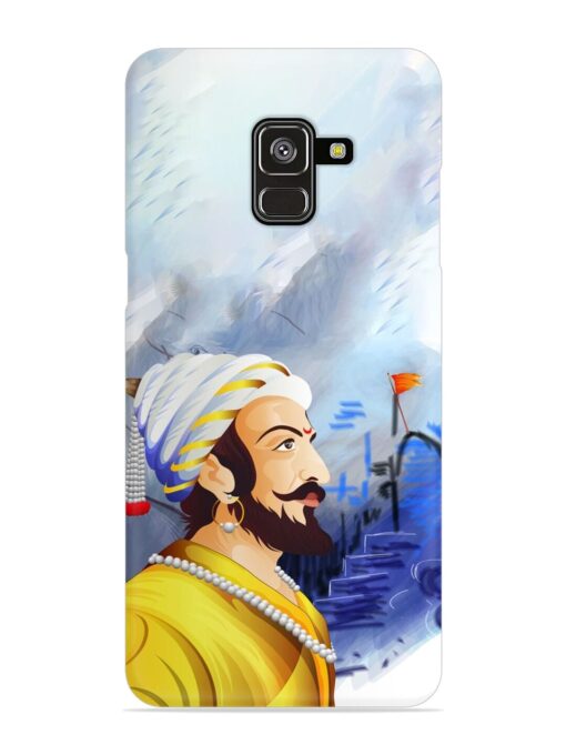 Shivaji Maharaj Color Paint Art Snap Case for Samsung Galaxy A8 Plus Zapvi