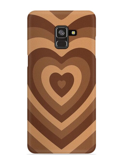 Brown Heart Snap Case for Samsung Galaxy A8 Plus Zapvi