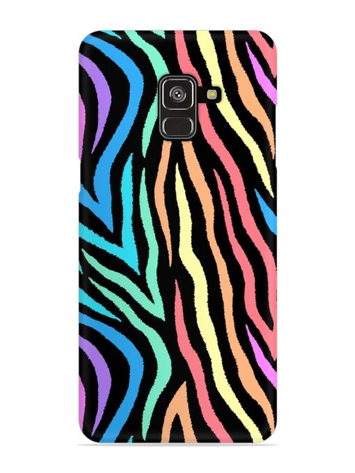 Colorful Abstract Zebra Snap Case for Samsung Galaxy A8 Plus Zapvi