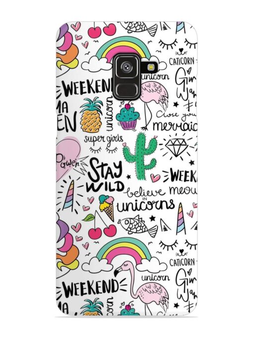 Unicorn Ice Cream Snap Case for Samsung Galaxy A8 Plus Zapvi