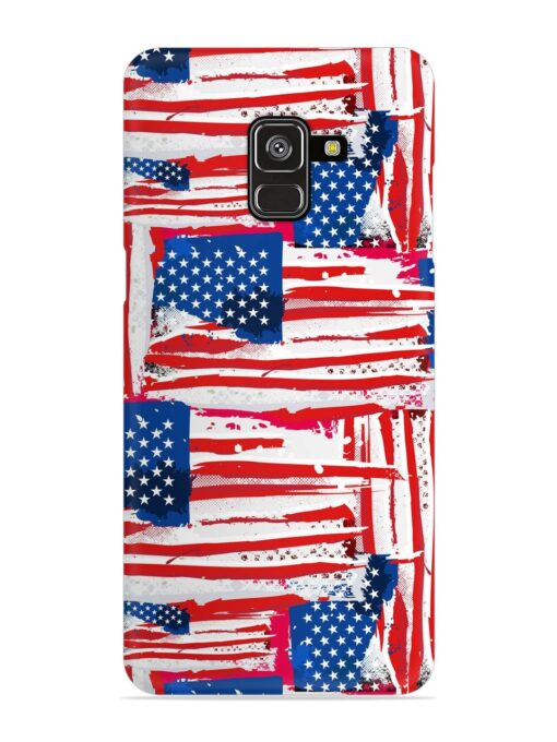 Usa Flag Seamless Snap Case for Samsung Galaxy A8 Plus Zapvi