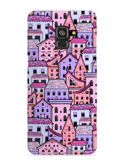 Seamless Pattern Houses Snap Case for Samsung Galaxy A8 Plus Zapvi