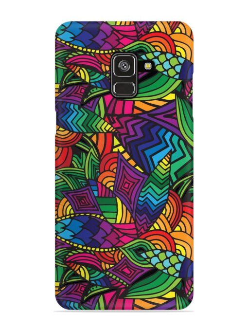 Abstract Multicolor Seamless Snap Case for Samsung Galaxy A8 Plus Zapvi