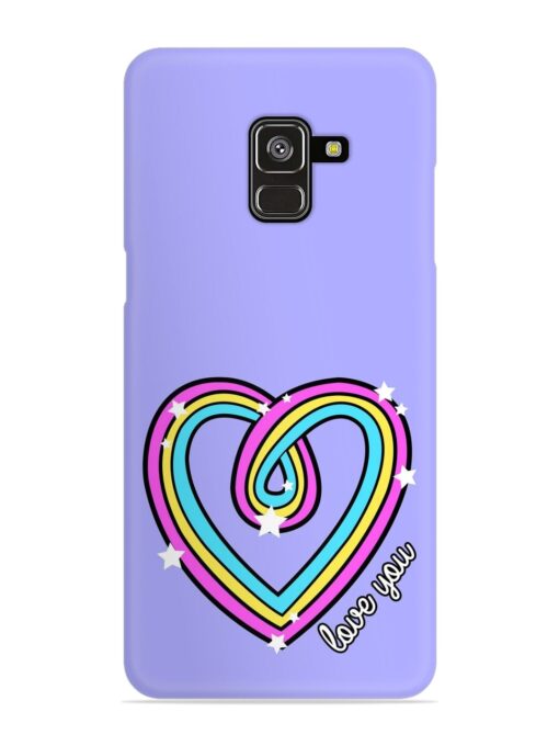 Colorful Rainbow Heart Snap Case for Samsung Galaxy A8 Plus Zapvi