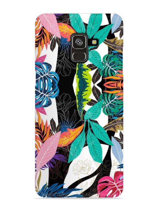 Floral Pattern Bright Snap Case for Samsung Galaxy A8 Plus Zapvi