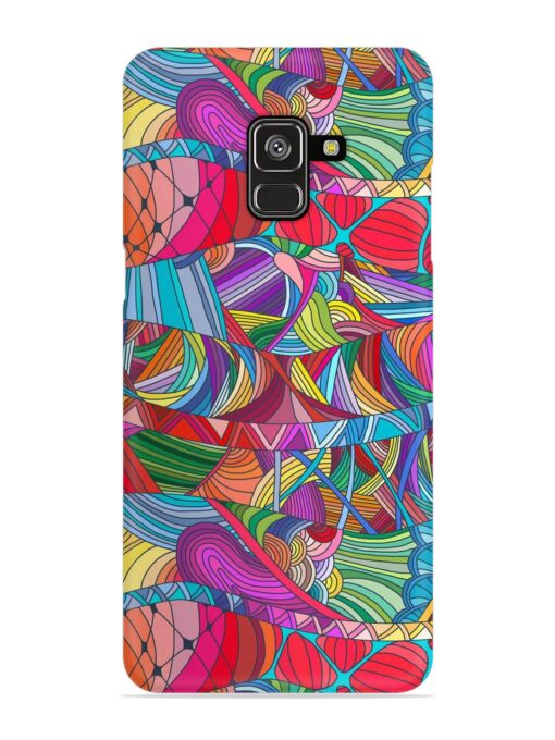 Seamless Patterns Hand Drawn Snap Case for Samsung Galaxy A8 Plus Zapvi