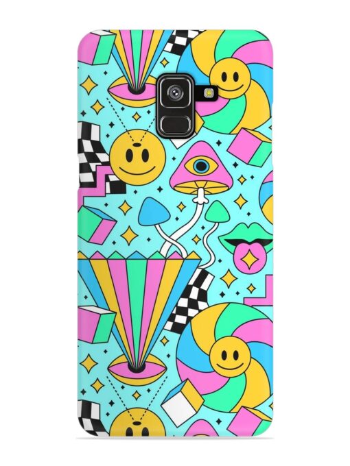 Trippy Rainbow 60S Snap Case for Samsung Galaxy A8 Plus Zapvi