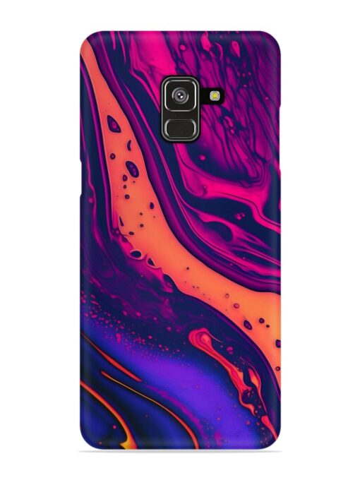 Fluid Blue Pink Art Snap Case for Samsung Galaxy A8 Plus Zapvi