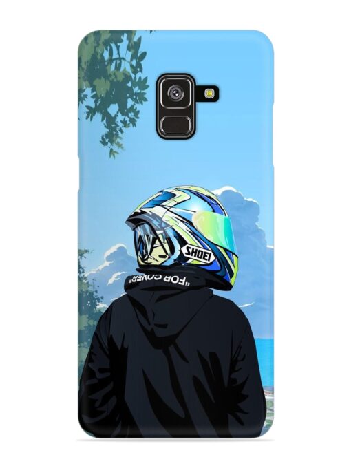 Rider With Helmet Snap Case for Samsung Galaxy A8 Plus Zapvi