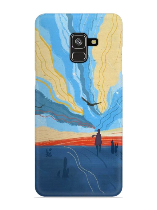 Minimal Abstract Landscape Snap Case for Samsung Galaxy A8 Plus Zapvi