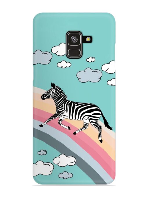 Running Zebra Snap Case for Samsung Galaxy A8 Plus Zapvi