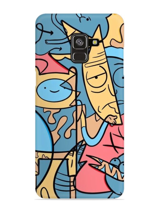 Silly Face Doodle Snap Case for Samsung Galaxy A8 Plus Zapvi