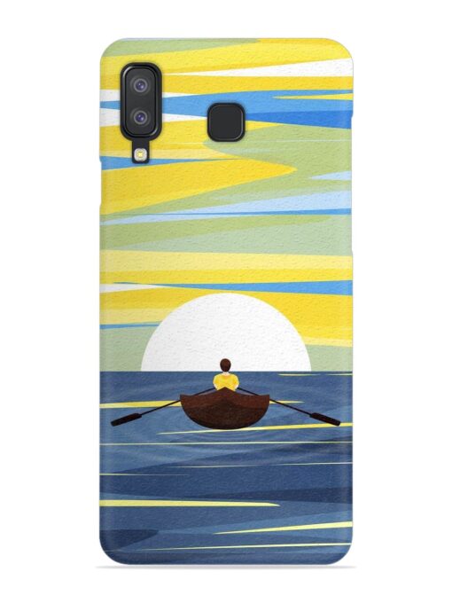 Rowing Person Ferry Paddle Snap Case for Samsung Galaxy A8 Star Zapvi