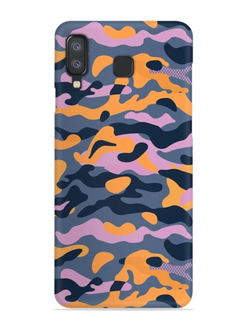 Camouflage Army Military English Orange Art Snap Case for Samsung Galaxy A8 Star Zapvi