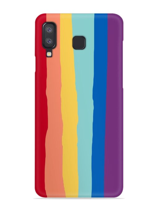 Rainbow Genuine Liquid Snap Case for Samsung Galaxy A8 Star Zapvi