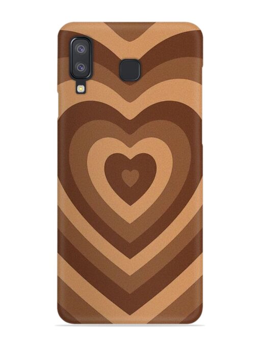 Brown Heart Snap Case for Samsung Galaxy A8 Star Zapvi