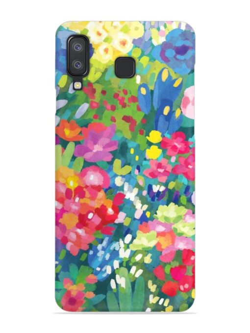 Watercolor Flower Art Snap Case for Samsung Galaxy A8 Star Zapvi