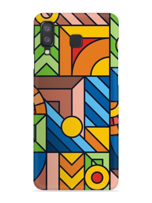 Colorful Geometric Snap Case for Samsung Galaxy A8 Star Zapvi