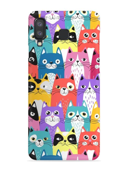 Funny Cartoon Cats Snap Case for Samsung Galaxy A8 Star Zapvi