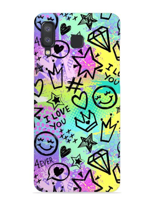 Bright Seamless Pattern Snap Case for Samsung Galaxy A8 Star Zapvi